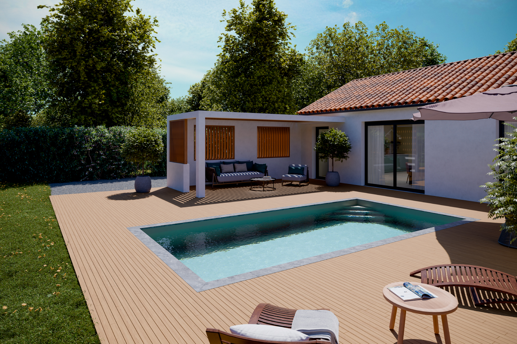 Piscine quickly terminée